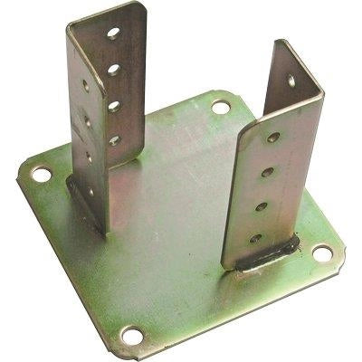 SUPPORTO GAZEBO QUADRO A PAVIMENTO 840  ZINCATO GIALLO S.MM 4,0 MM  90X 90