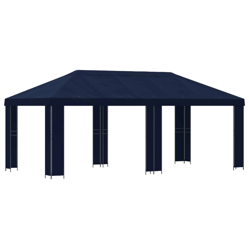 Gazebo da giardino 6 x 3 m Blu Poliestere e Acciaio 190 3376013