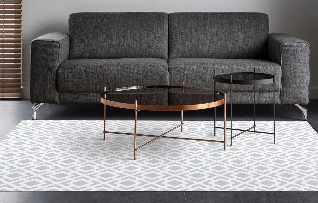 Tappeto vinilico di alta qualità geometrica grigio 60x90