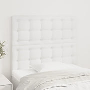 Testiera-Testata-Testiera Decorativa Bianca 90x5x118/128 cm in Similpelle 714371