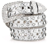 Cinturini con pietre strass per donna in PU e pelle, cinture a strisce per bambine e ragazze