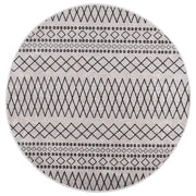 Tappeto Lavabile Ï†120 cm Nero e Bianco Antiscivolo cod mxl 55809