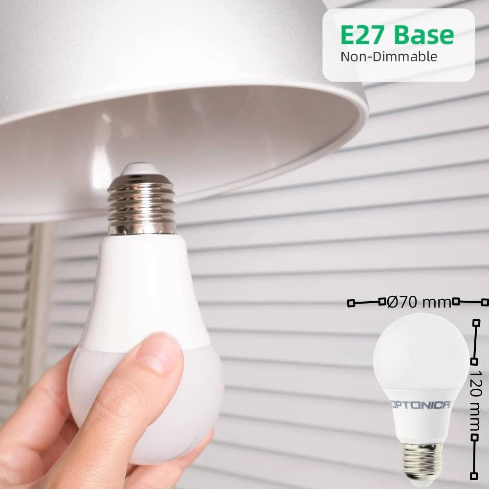 Optonica 1748 lampadina led e27 a70 18w 6000k 1880 lumen 270° non dimmerabile