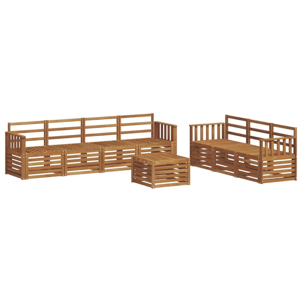 Set divani 8 pcs Naturale Legno di Acacia Massello