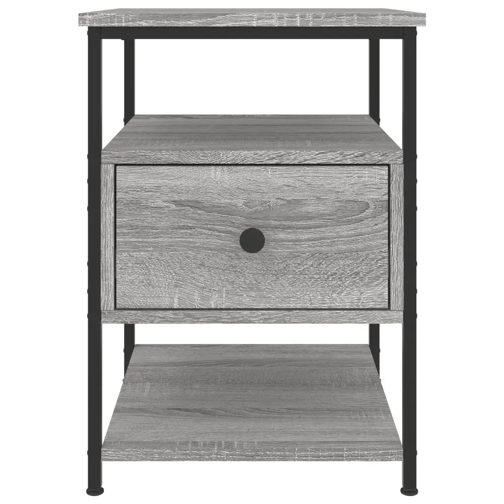 Comodino-Tavolino da notte Grigio Sonoma 40x42x56 cm in Legno Multistrato