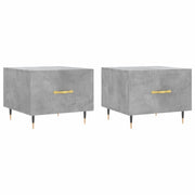 2 pz Tavolini salotto | Tavolino da caff¨¨ | Tavolino da Soggiorno Grigio Cemento 50x50x40 Legno Multistrato