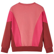 Felpa da Bambino Color Block Rosa e Henné 116 13991