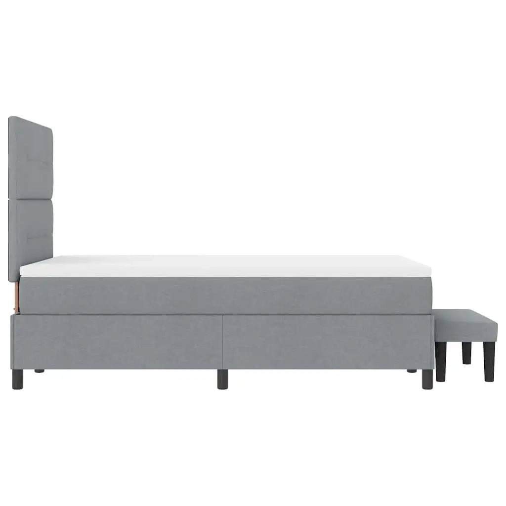 Letto a molle con materasso Grigio chiaro 120 x 190 cm Tessuto 3344051