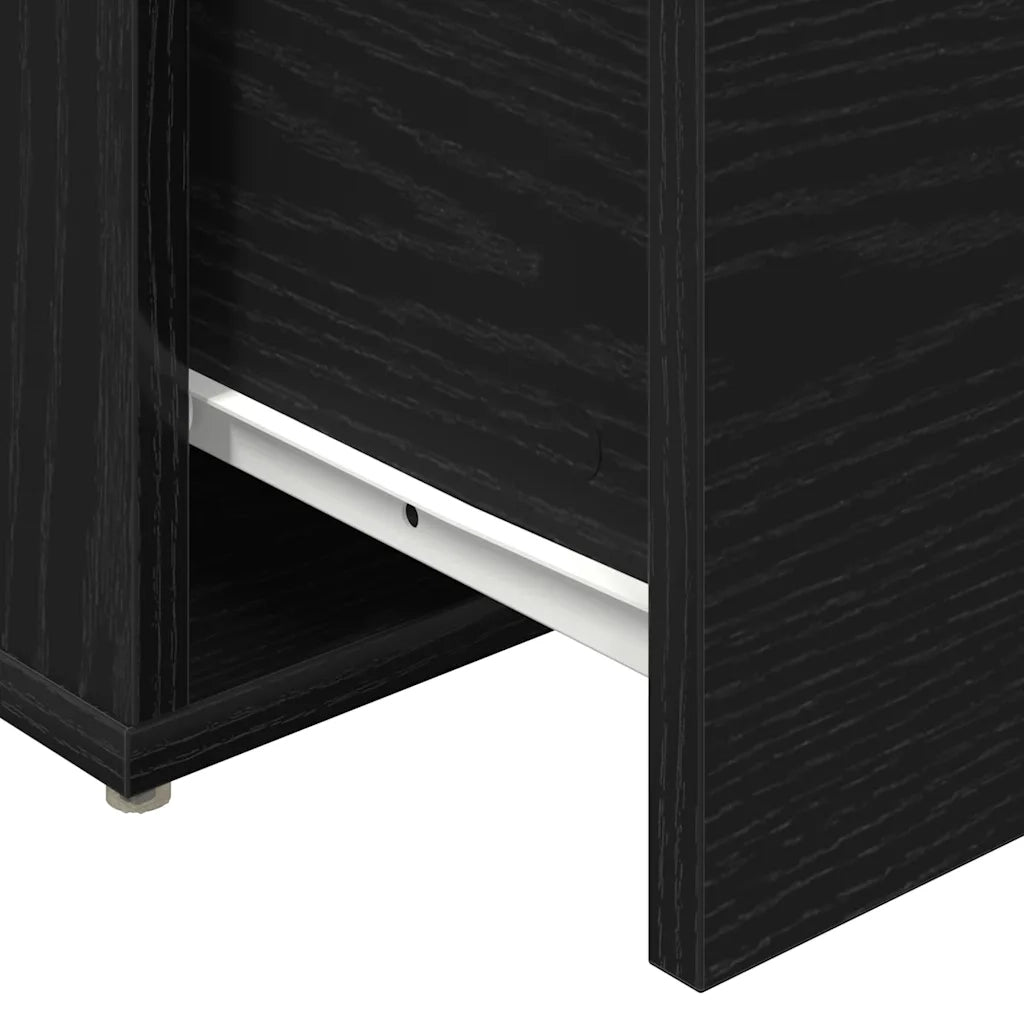 Cassettiera Rovere Nero 40,5 x 40 x 40 cm Legno multistrato 862792