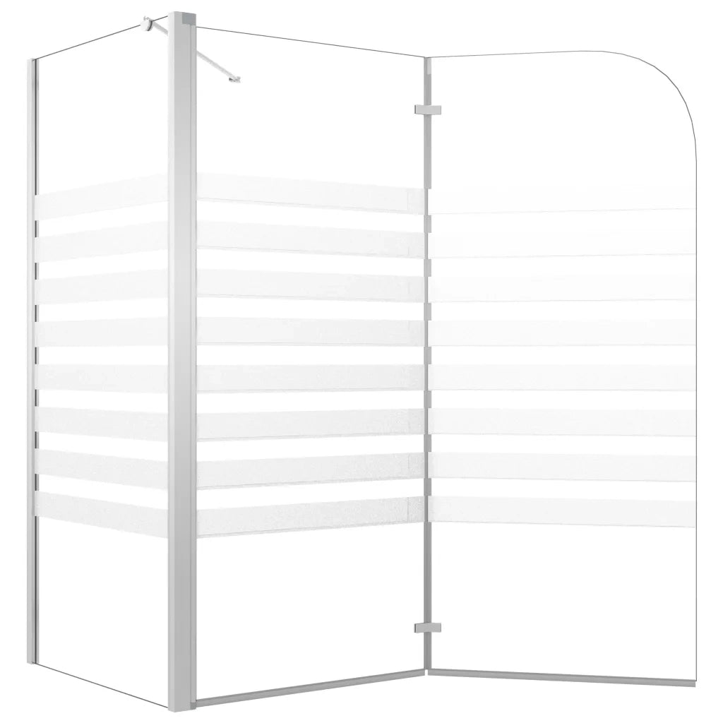 Cabina da Bagno 120x68x130 cm in Vetro Temperato a Righe 146226