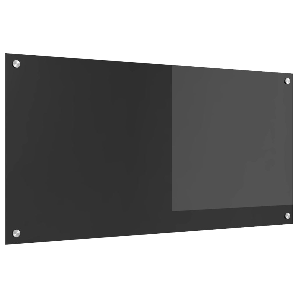 Schienale Cucina Grigio Scuro 100x50x0,6 cm Vetro Temperato