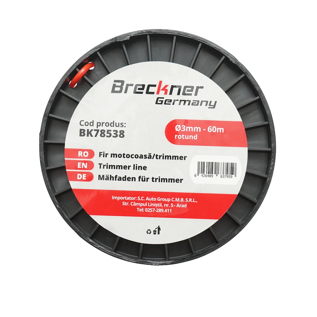 Filo tondo per decespugliatore 3mmx60m Breckner Germany