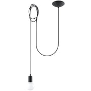 Lampada sospensione NIKOLO 1 luce nera E27 Pure Lume