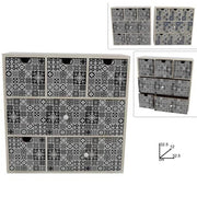 Trade Shop - Porta Oggetti Cassettiera Colonna Con 6 Cassetti Legno Country Chic Arredamento -
