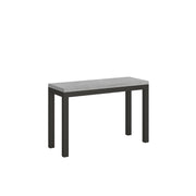 Tavolo apribile 120x45/90 cm Everyday Double telaio Antracite - Cemento