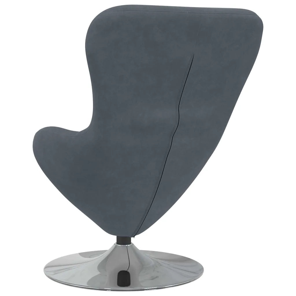 Divano Sedia-Poltrona uovo Grigio scuro Velluto