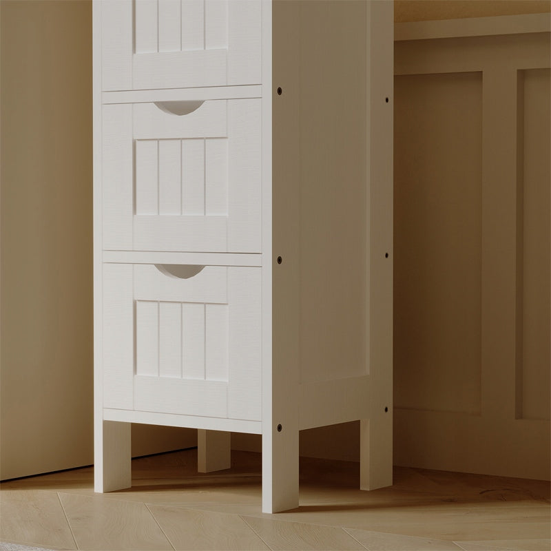 MOBILE DA BAGNO STANCA COMODA CON CASSETTI BIANCA BAGNI PER ASCIUGAMANI 80 cm