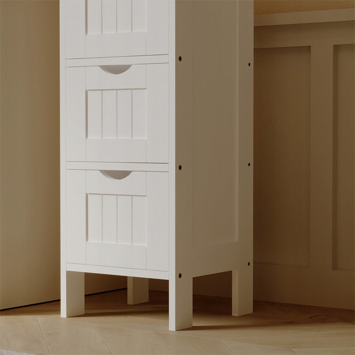 MOBILE DA BAGNO STANCA COMODA CON CASSETTI BIANCA BAGNI PER ASCIUGAMANI 80 cm