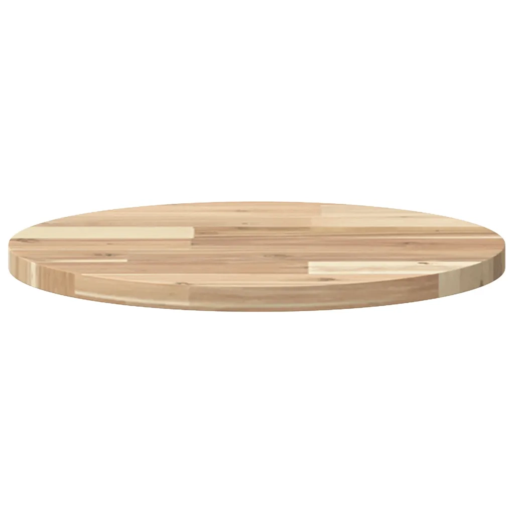 Piano Tavolo Rotondo Ø40x2 cm in Legno Massello di Acacia 4008682