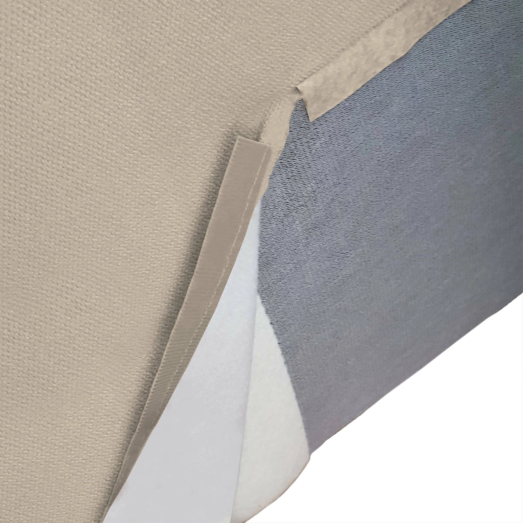 Divano fisso Atrillo, Divano componibile a 4 posti con penisola sinistra, Made in Italy, SofÒ  moderno in tessuto, Cm 340x170h70, Tortora