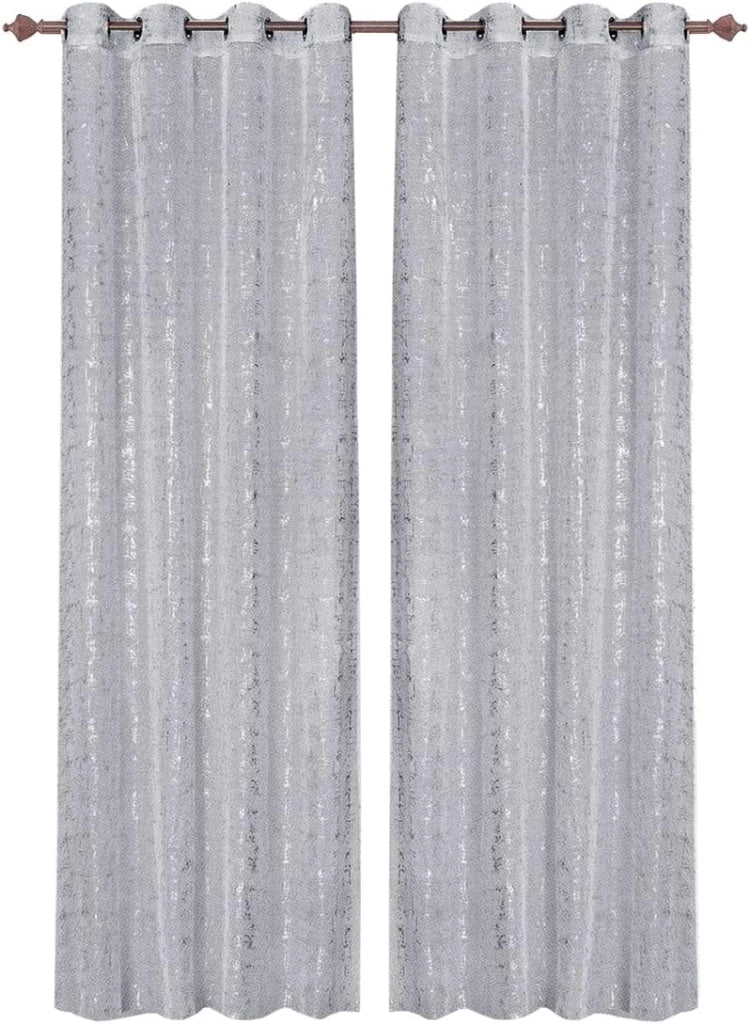 Tende Porta Finestra Occhielli Coppia Moderna 140x280 Cm Semitrasparente Interno Grigio