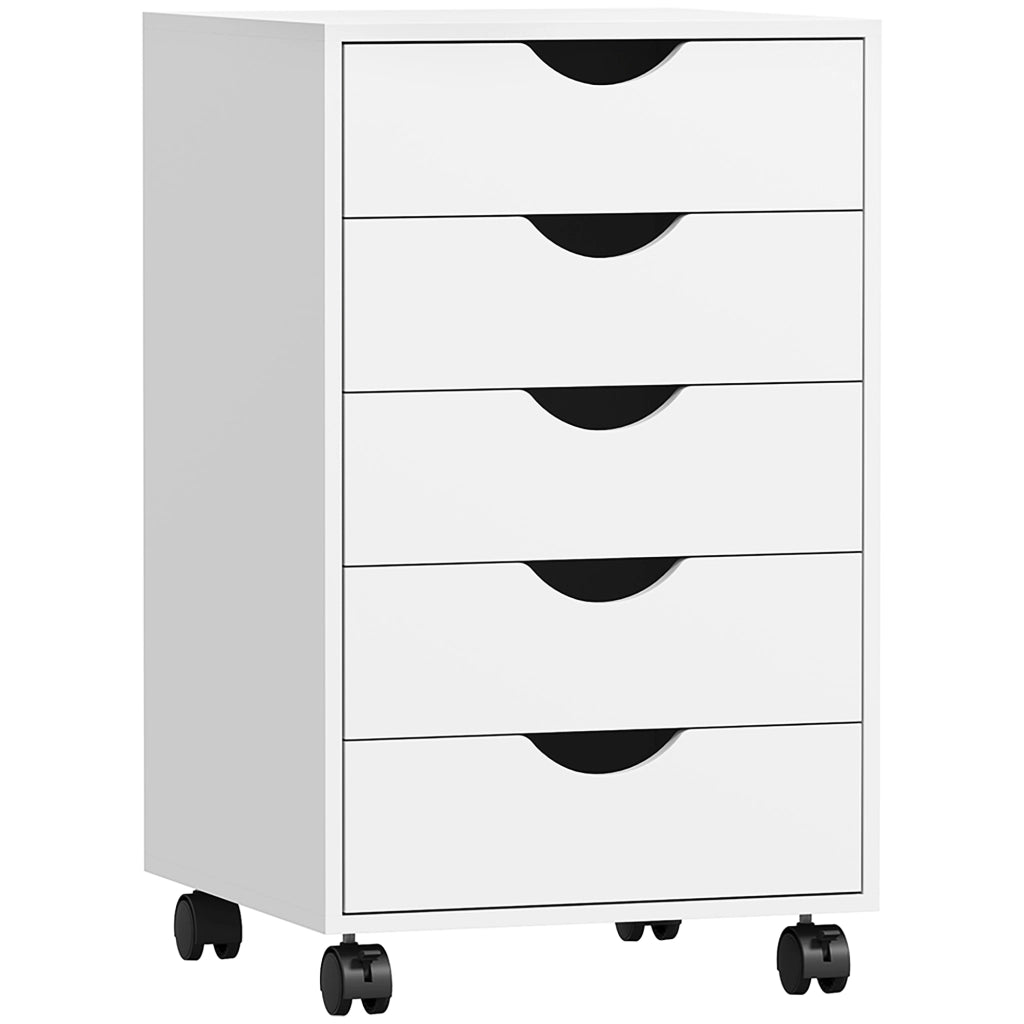 Scrivania con cassetti ¨C Zephmum ¨C Legno, Bianco, 40x40x67 cm