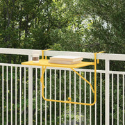 Tavolo Appeso da Balcone Senape 60 x 39 x 65 cm Acciaio 42008073