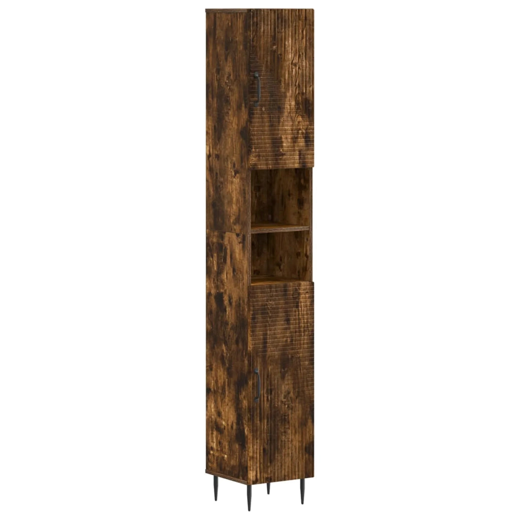 Set di Armadi da Bagno da 2 Pezzi HAARLEM Rovere Fumo 3417536