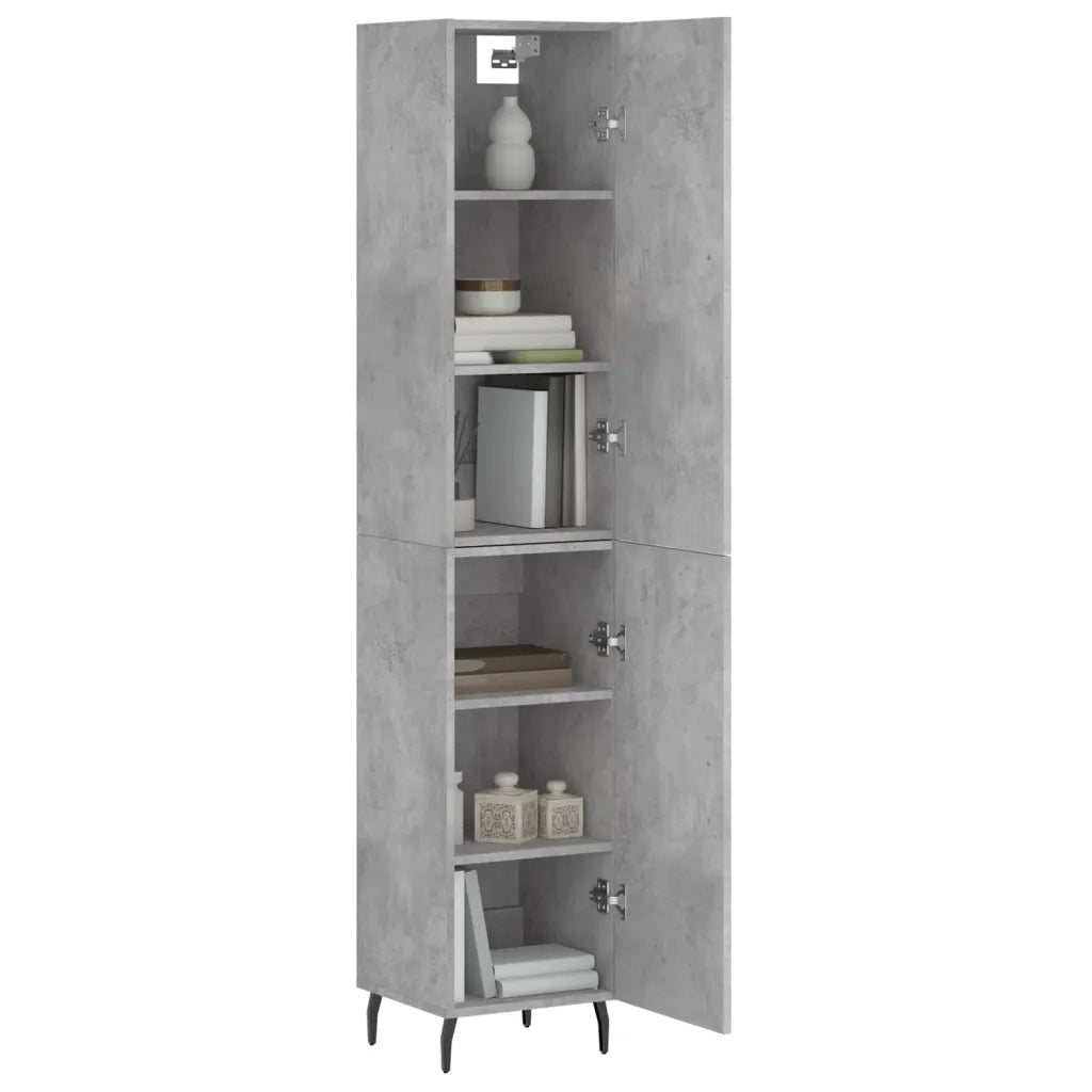 Credenza Grigio Cemento 34,5x34x180 cm in Legno Multistrato 3198805