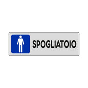 ETICHETTA 'SPOGLIATOIO UOMO' 15x15 cm - 10 pezzi