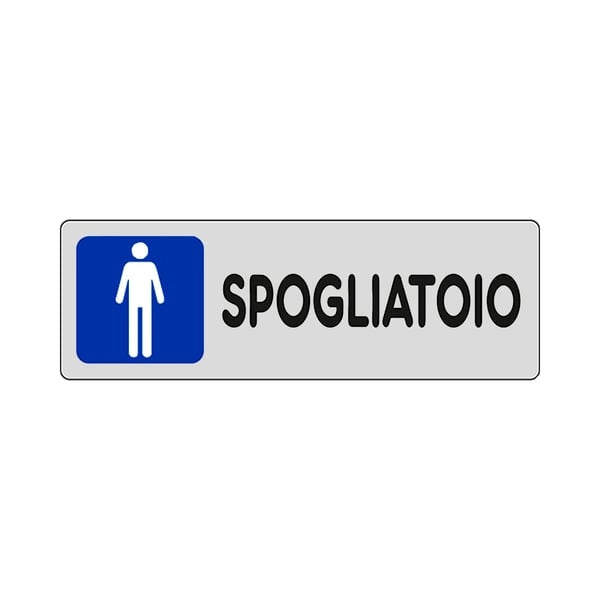 ETICHETTA 'SPOGLIATOIO UOMO' 15x15 cm - 10 pezzi