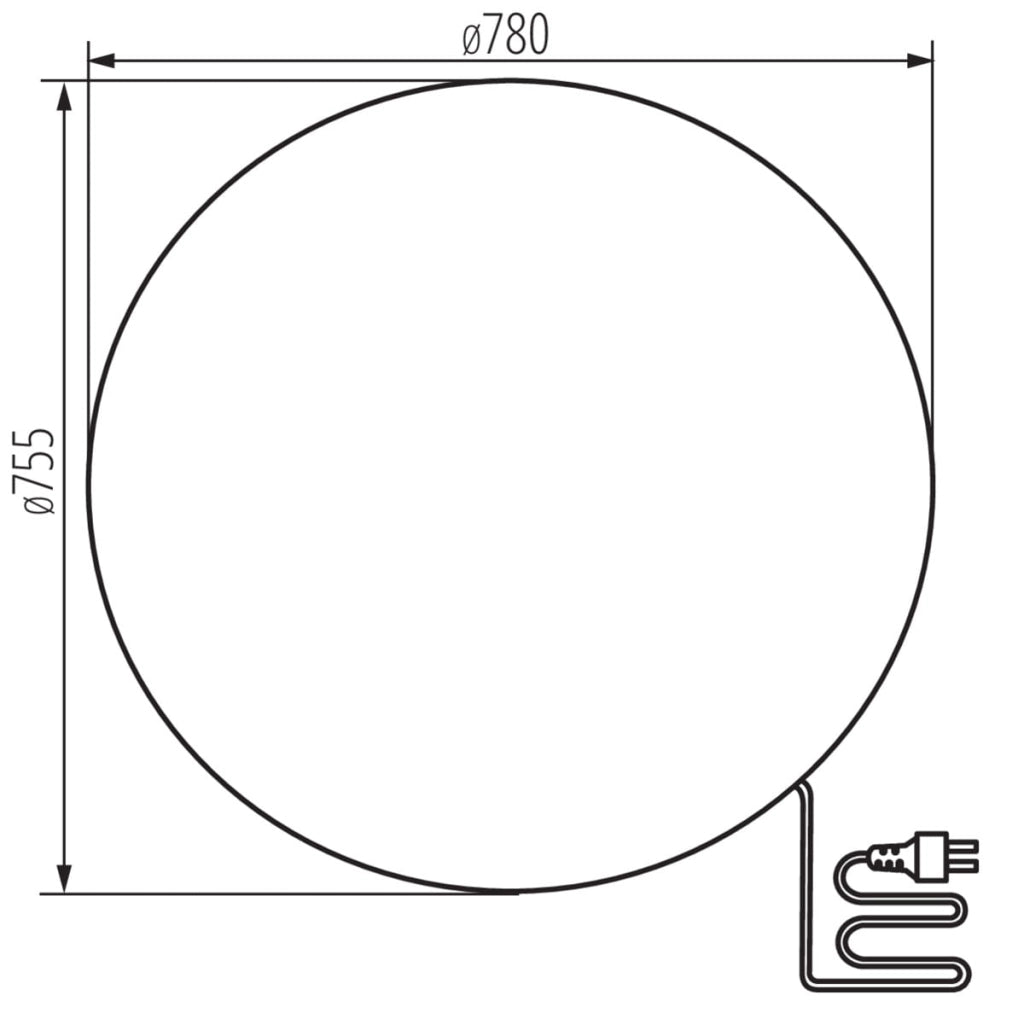 Lampada da giardino sfera STONO 75,5cm E27 IP65 Kanlux
