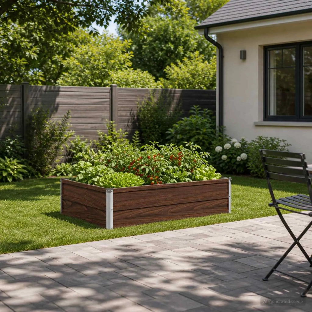 Letto rialzato da giardino Nero 100 x 80 x 24 cm 8006462
