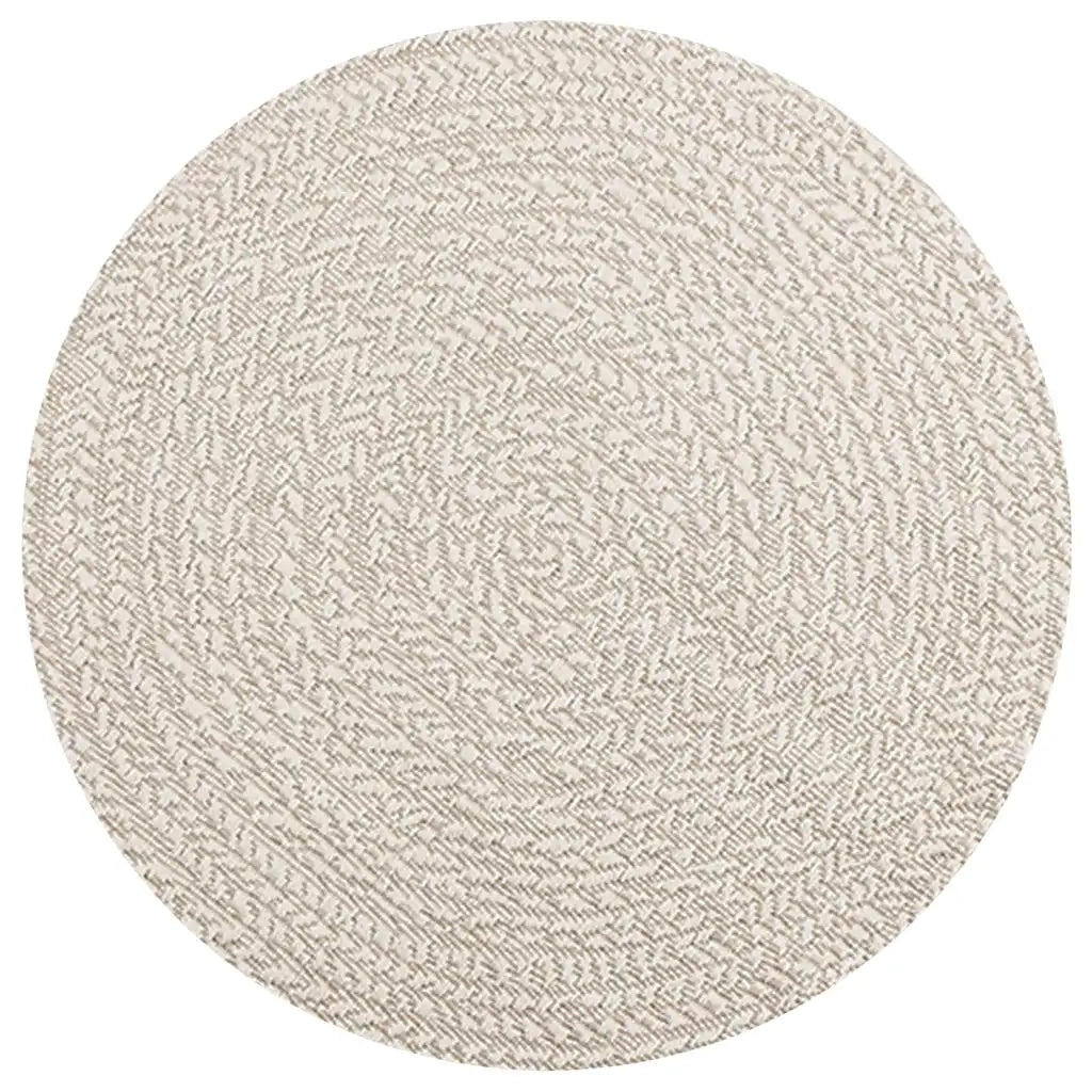 Tappeto ZIZUR Crema Ø 90 cm Aspetto Iuta per Interni ed Esterni 4010384