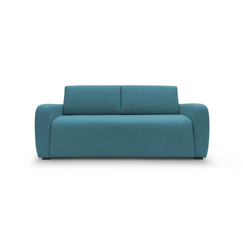 Duna Divano letto matrimoniale con materasso 20 cm in tessuto impermeabile T03 215 cm (mat. 160x197) azzurro