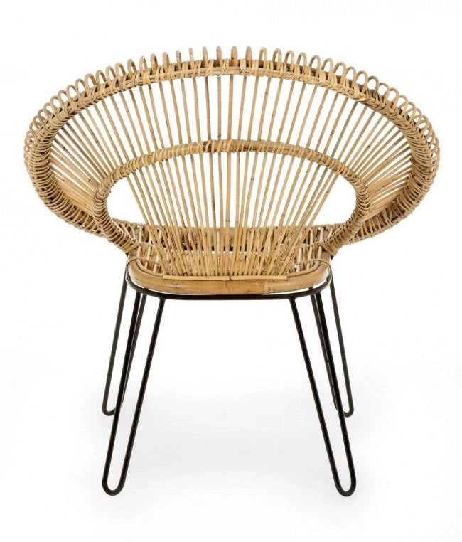 Set 4 Poltrone 83x64x89h cm Esteban Naturale