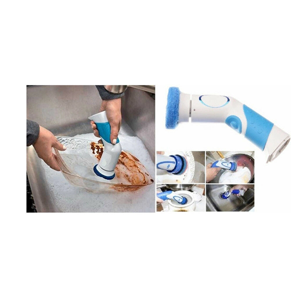 Trade Shop - Pulitore Power Scrubber Sgrassatore Rotante Impermeabile Scrosta Piatti Pentole -