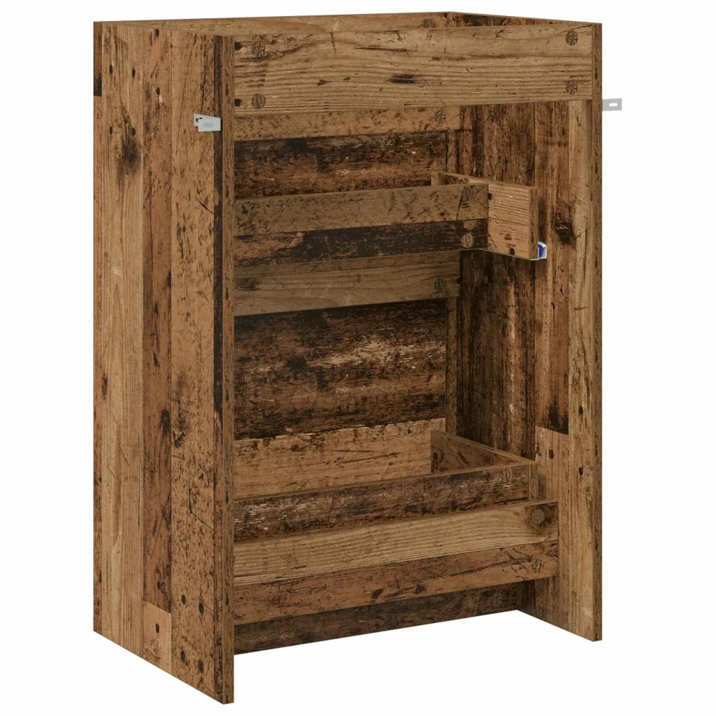 Mobiletto da Bagno Sotto Lavabo Legno antico 56 x 37,5 x 81 cm
