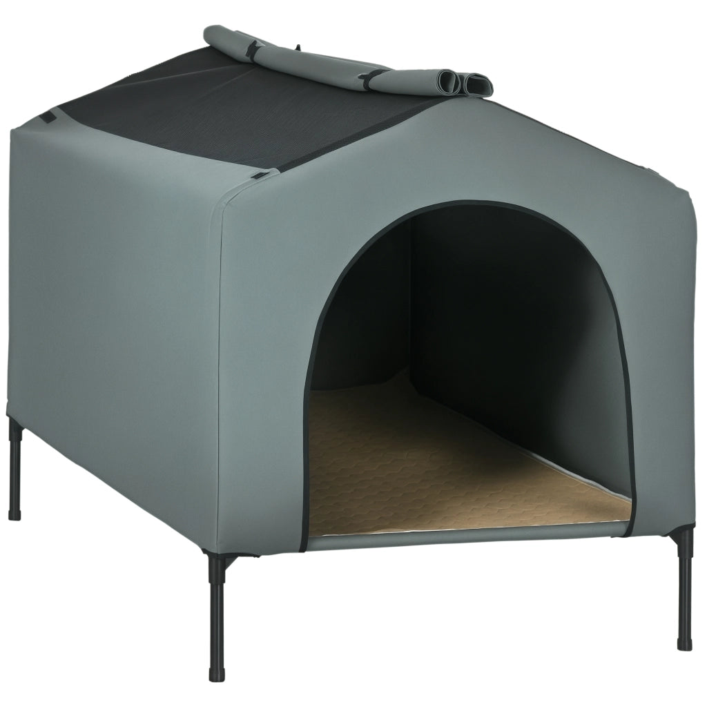 Cuccia per Cani Letto Rialzato ¨C Zephmum ¨C Grigio 130x85x95 cm
