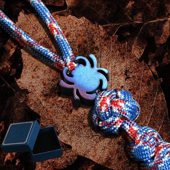 Paracord per kraal | Lanyard per chiave con paracord e metallo CNC per messe - portachiave con paracord e kraal per DIY