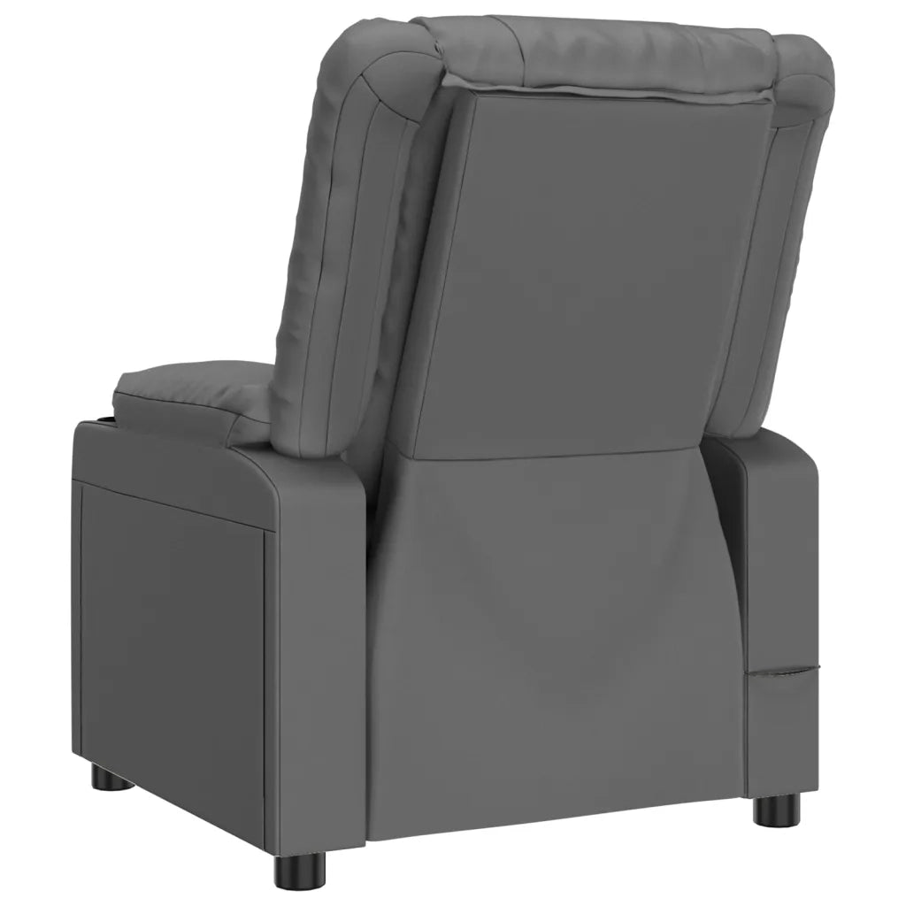 Poltrona Massaggiante Elettrica Grigio Similpelle cod mxl 32093