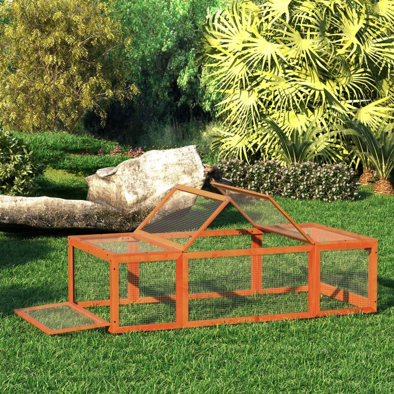 RICINTO PER PICCOLI ANIMALI 180x90x48 cm Legno di abete Arancione