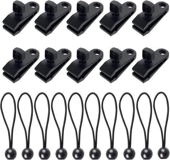 Viti per tenda - 10x Clip per tenda - Clip per tenda - Accessori per tenda - Tenda - Clip - Clip per tenda - Nero