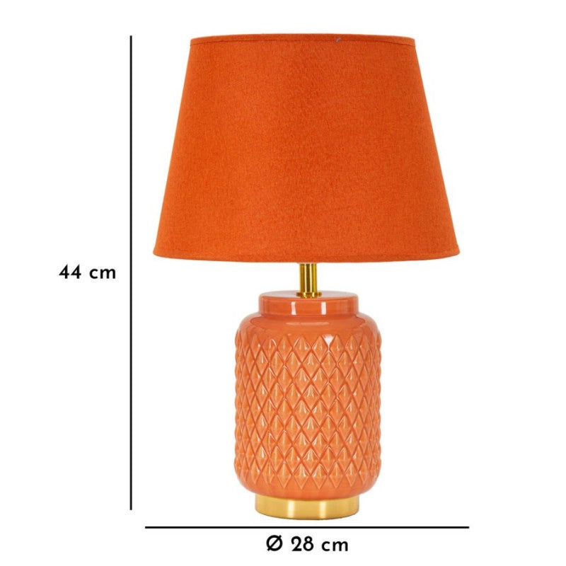 Lampadelle A Da Tavolo Square Arancione cm ø 28x44