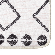 Tappeto Lavabile 160x230 cm Nero e Bianco 337973