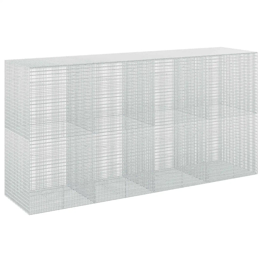 Gabione con filo da 3,5 mm e rete da 5x2,5 cm 400x100x200 cm 3462002