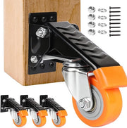 Set di ruote da 4 - Capacità 300 kg - Altezza regolabile - Rotazione 360° - Progetto robusto - Ruote da trasporto