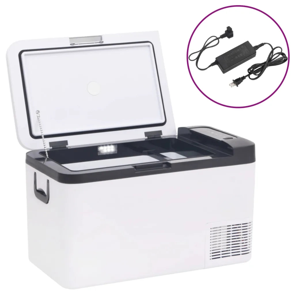 Borsa Frigo con Manico e Adattatore Nera e Bianca 18 L PP e PEcod mxl 126573