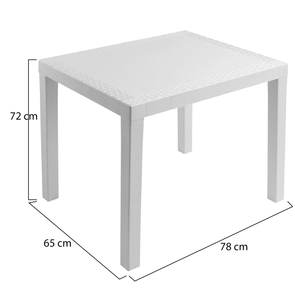 Cobbtown, Tavolo da Esterno 4 Posti Made in Italy, 78x65x72h cm Bianco