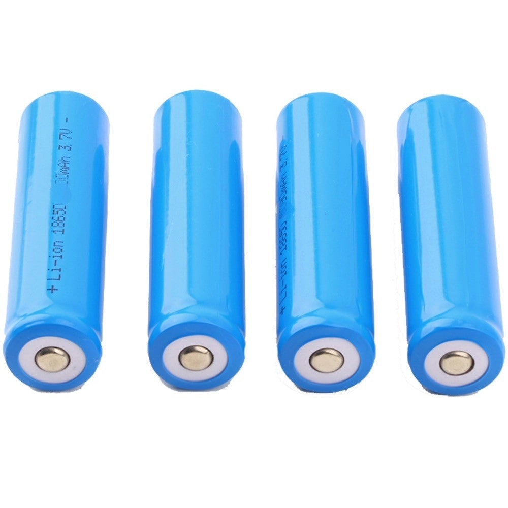 Trade Shop - 4 Batterie Batteria Ricaricabile Ioni Di Litio 680 Mah 3.7v Bl-18650 Torce Led -